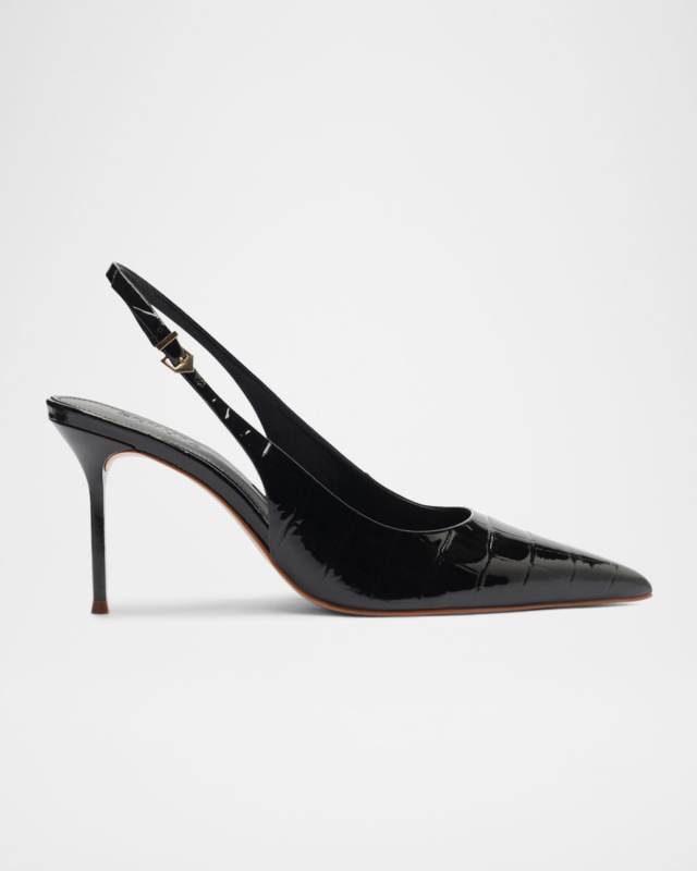Paolas Croco Slingback Pumps